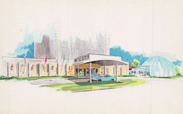 Park Place Hotel (Park Place Motor Inn) - Old Artist Rendering